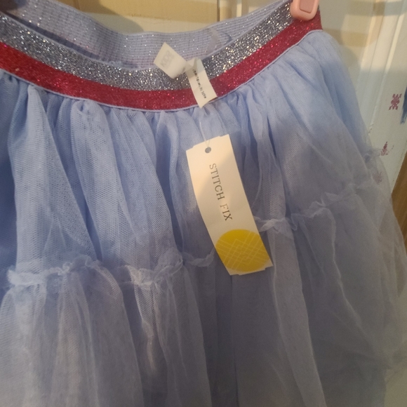 Girls Tulle Skirt NWT size 7/8 "Trixiebelle" Blue - Picture 3 of 7